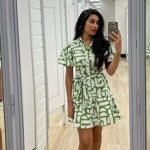 Puff Sleeve Mini Dress